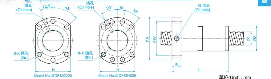 TBI DFS05020-3.8 tbi滚珠丝杠规格参数